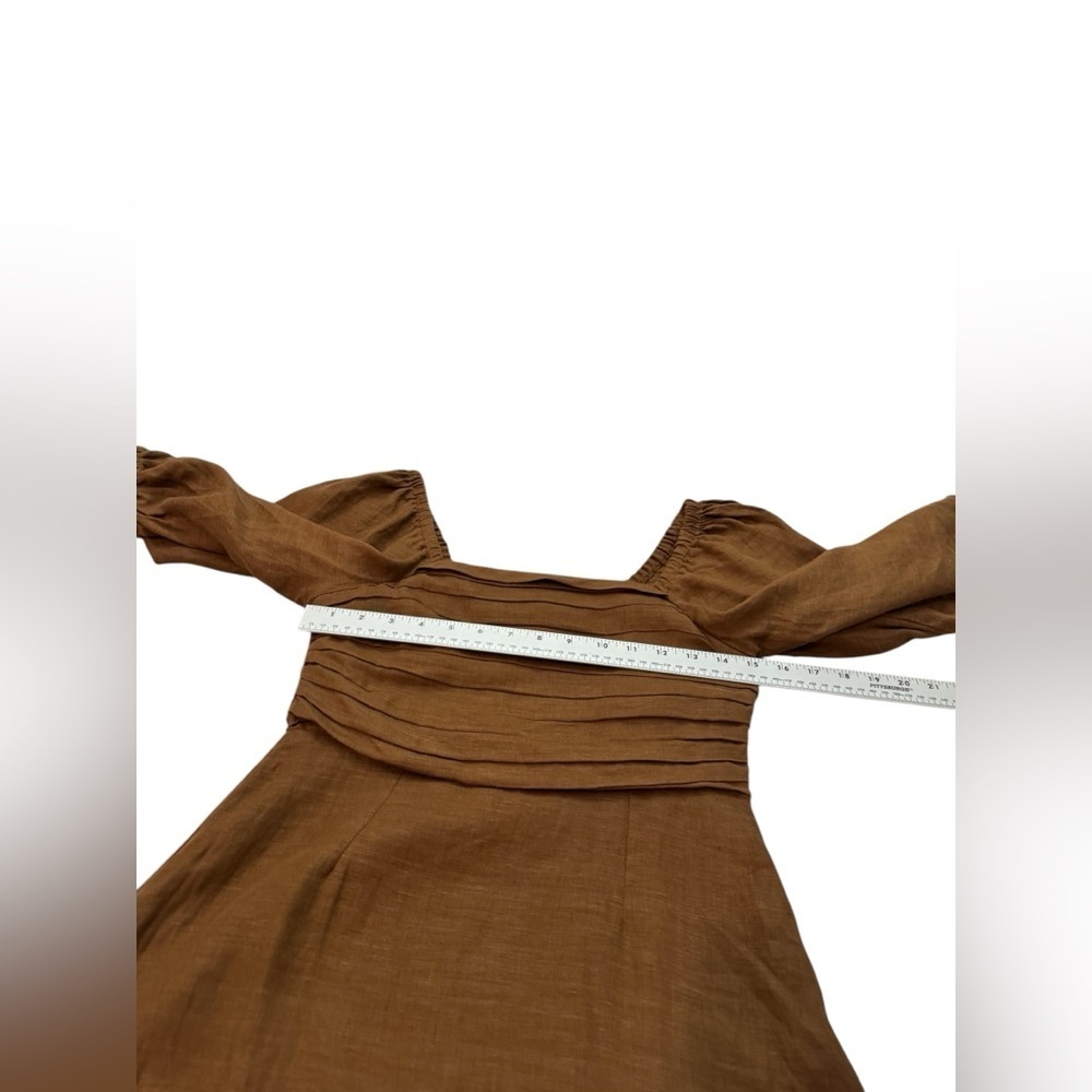 Faithfull The Brand Venezia Mini Dress Cinnamon Size S - Picture 15 of 16